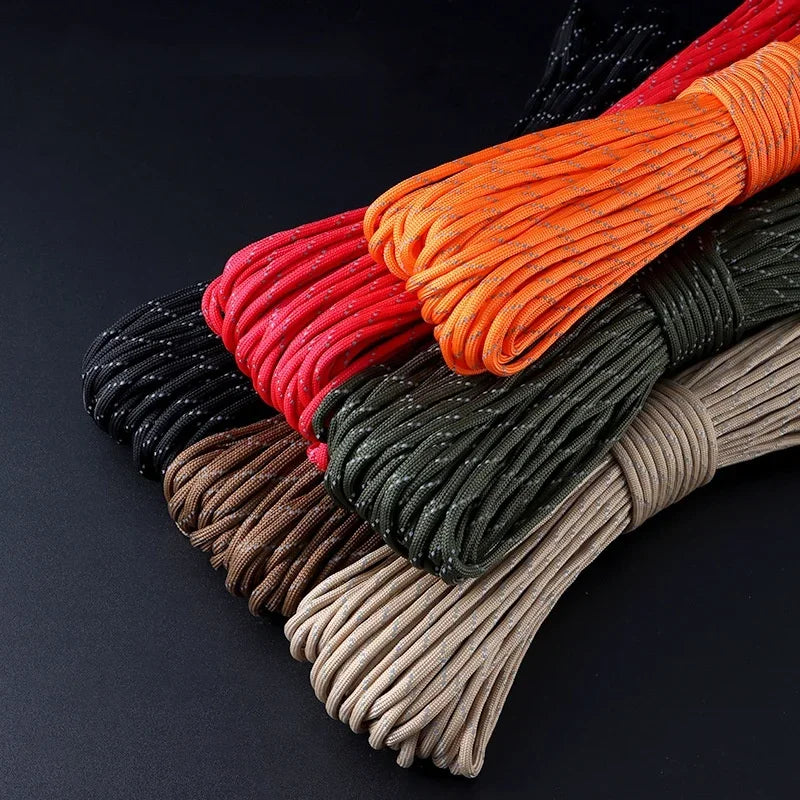 550 Military 7 Strand Rope Tactical Parachute Cord Camping Tent Rope