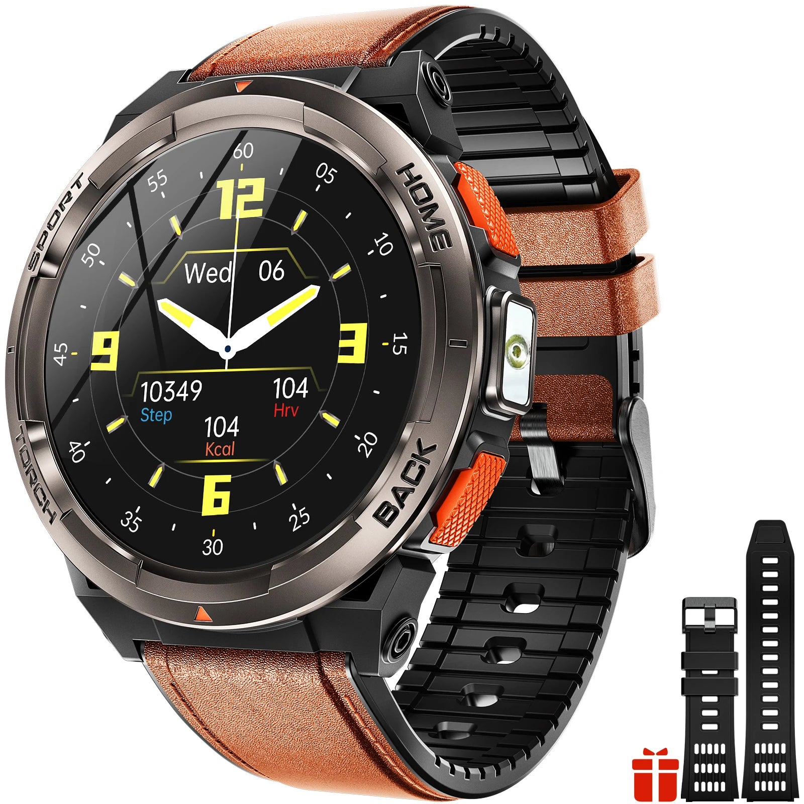 1.45 Inch Smart Watch Waterproof Original Design Sports  LED Flashlight