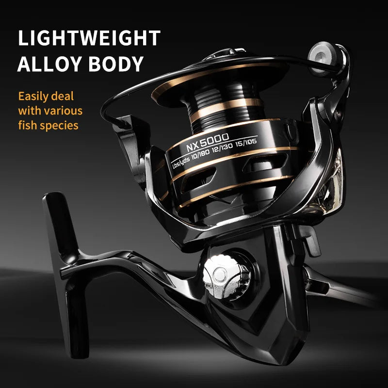 NX Fishing Reel Spinning Reel Metal Reel Cup 10KG Max Drag Power