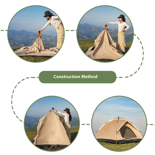 2-4 Person Camping Windproof Tents, Easy To Set Up, lightweight Camping Tent