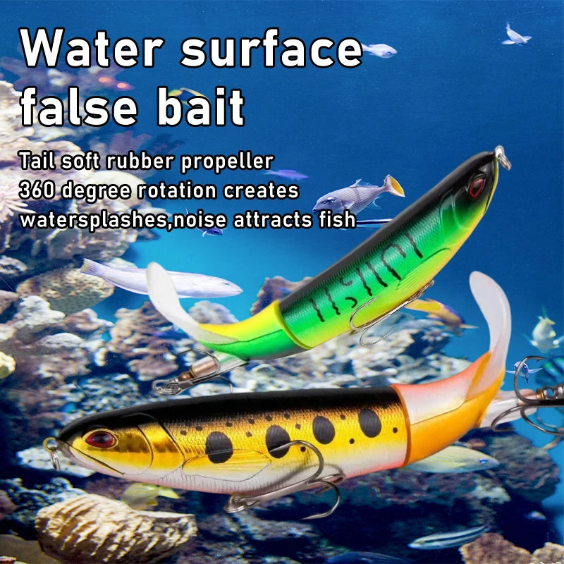 10pcs/set Premium Fishing Lure Kit Bass Trout Baits With Propeller Tail Durable Hooks Realistic Action for Freshwater