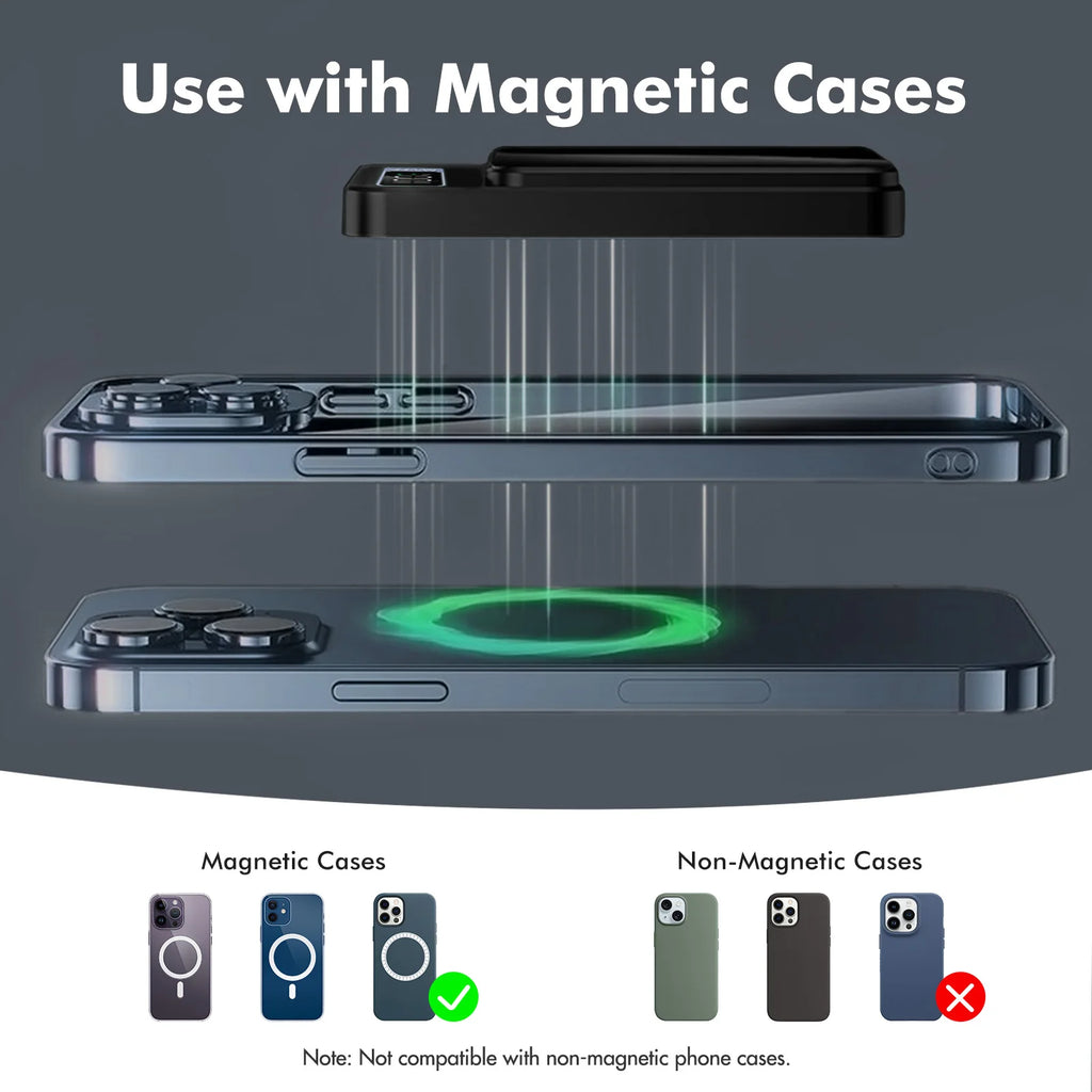 100000mAh Magnetic Power Bank Wireless Portable 22.5W Fast Charger