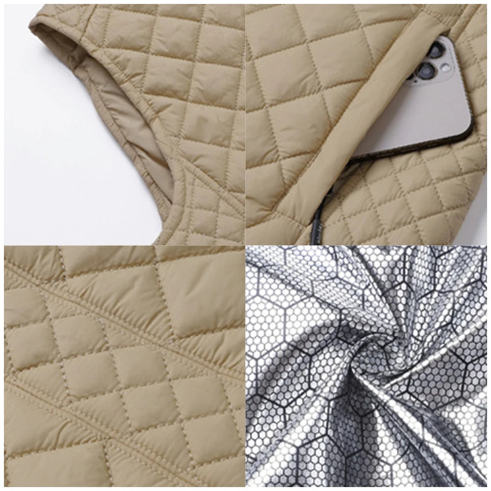 Women 21-zone Electric Heating Vest Autumn and Winter Cotton Vest  Thermal For Women