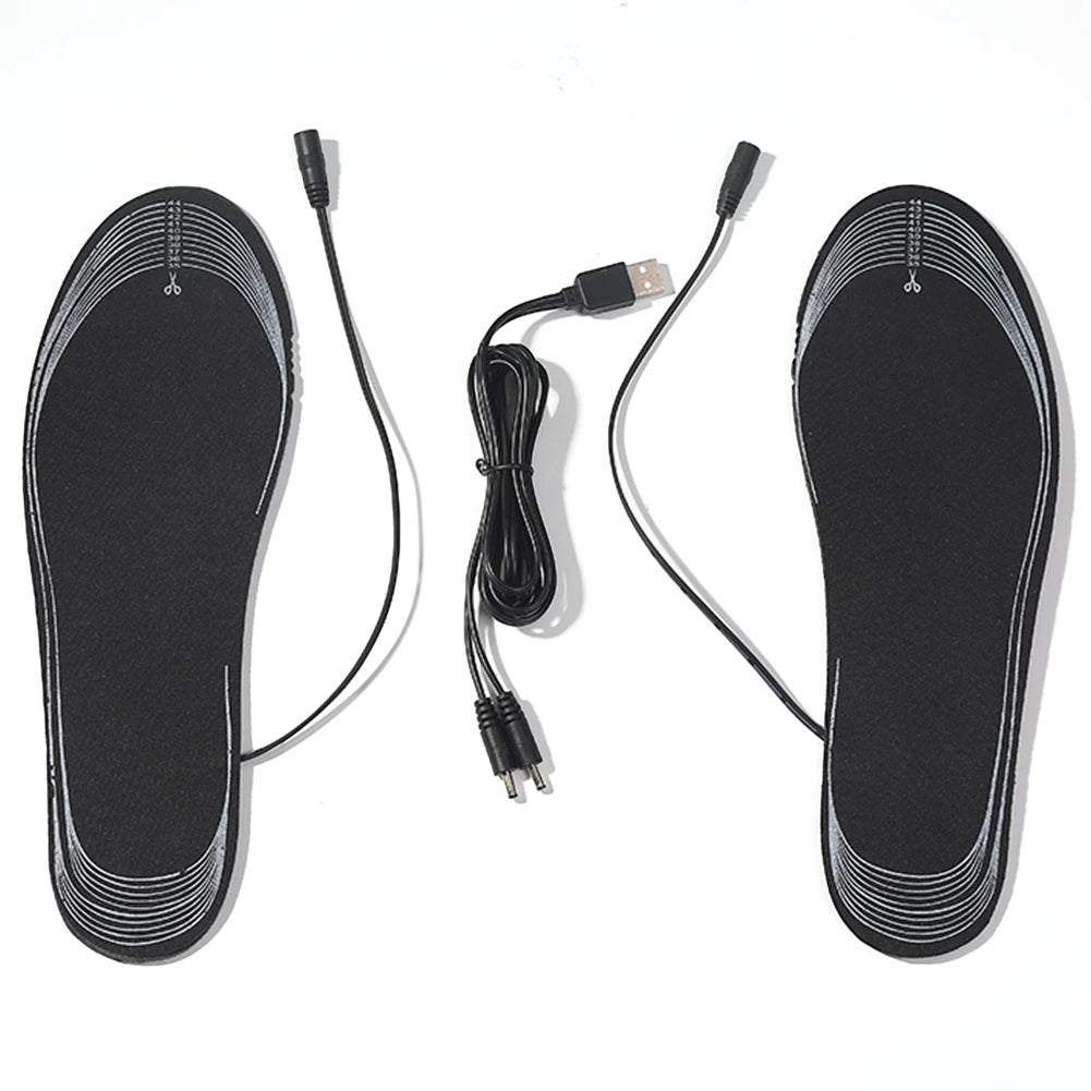 1-10Pairs Heating Insoles Washable Heated Shoes Pad Adjustable Temperature Multifunctional for Winter Fishing Hiking Camping