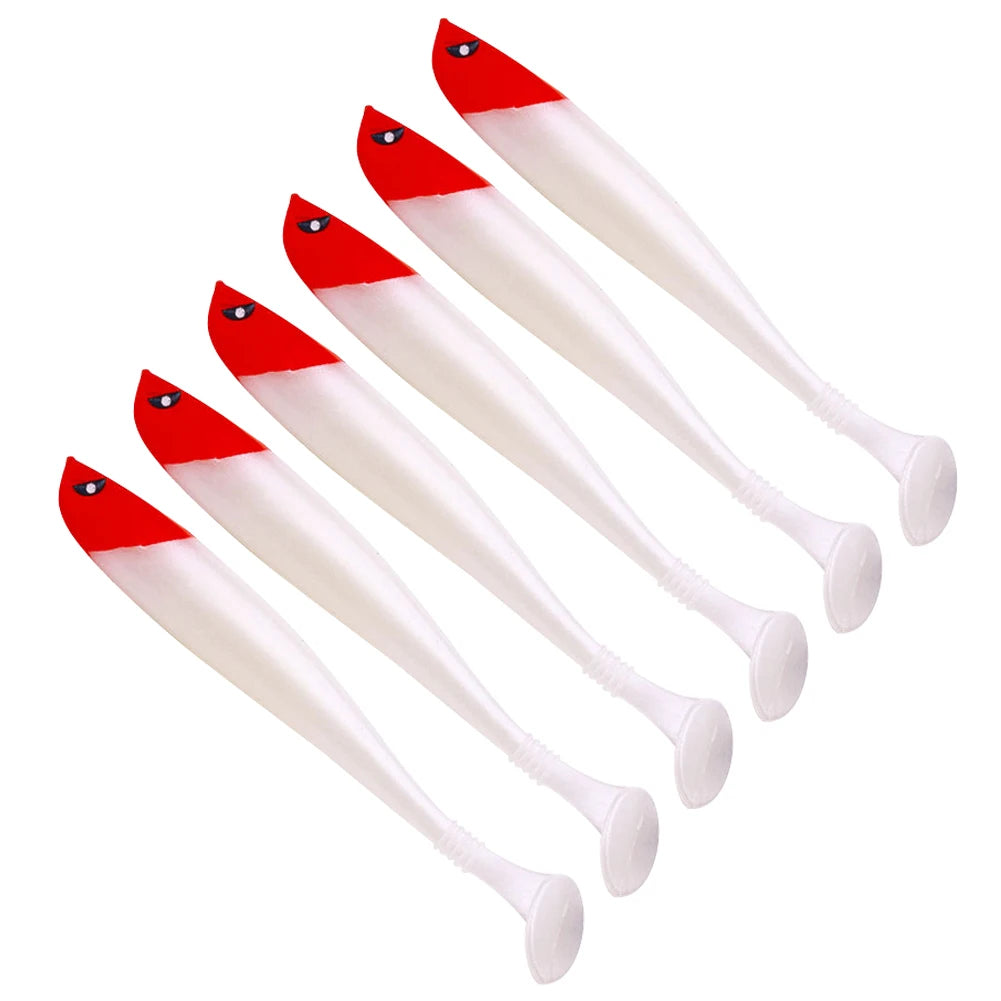 6Pcs Artificial Soft Bait 9cm Fishing Lure Minnow Multifunctional Fishing Bass Carp Lure