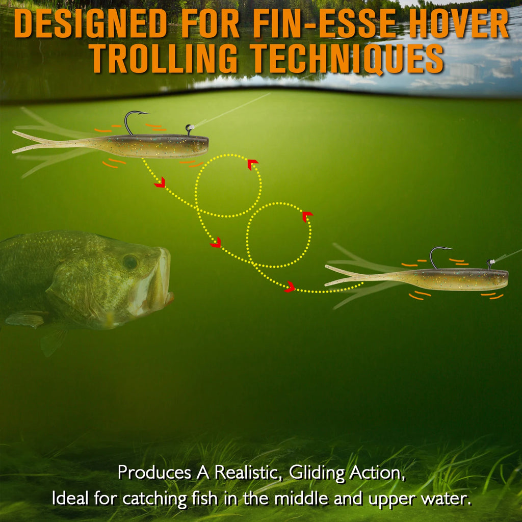 15PCS Hover Rig Swimbait Jig Heads for Bass Fishing Bass Hooks 1/16OZ 1/8OZ