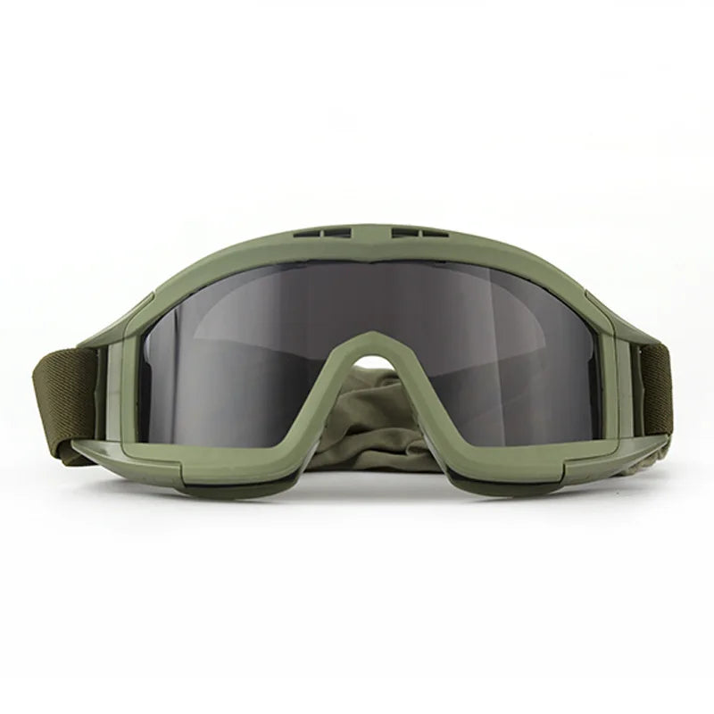 1Pair of Tactical Goggles Retro Cool Motorcycle Windproof Dustproof Safety Glasses
