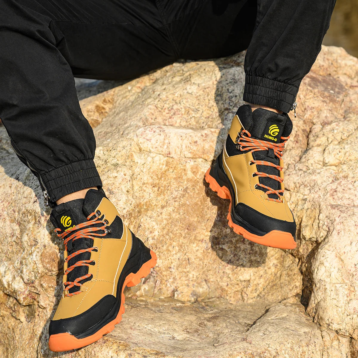 Fashion best quality Protective Work Safety Shoes For Men Breathable Shoes Anti-Puncture Steel Toe Cap Anti Puncture Work Boots