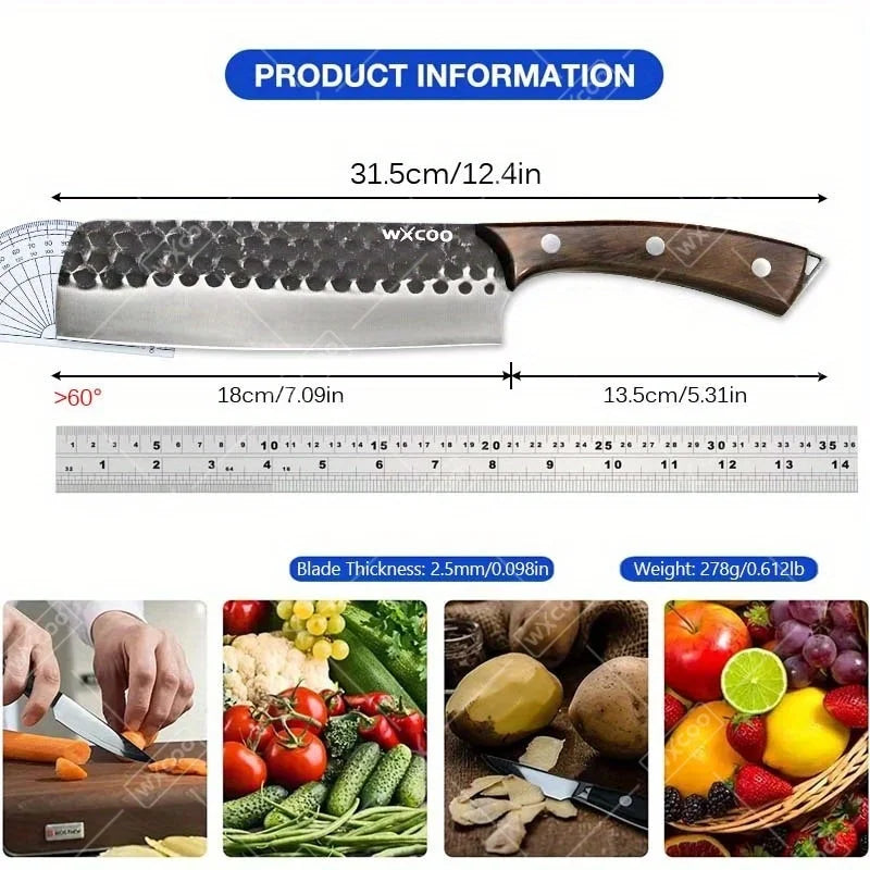 8PCS Professional Kitchen Chef Knife Set Stainless Steel Forged