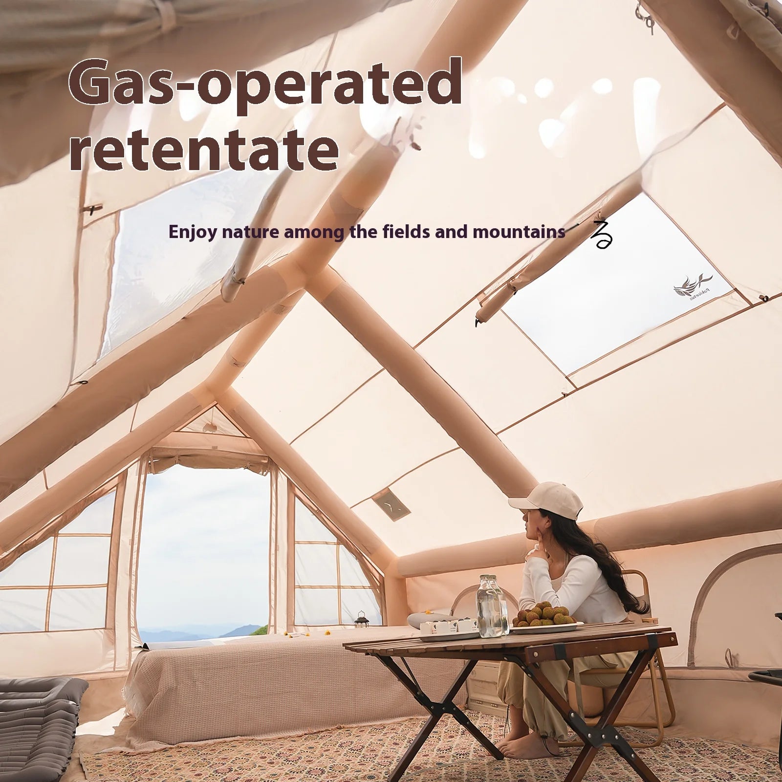 Inflatable Tents For Adult Camping, Luxury Camping Tents, With Stove Plug, 4/6/8 Person