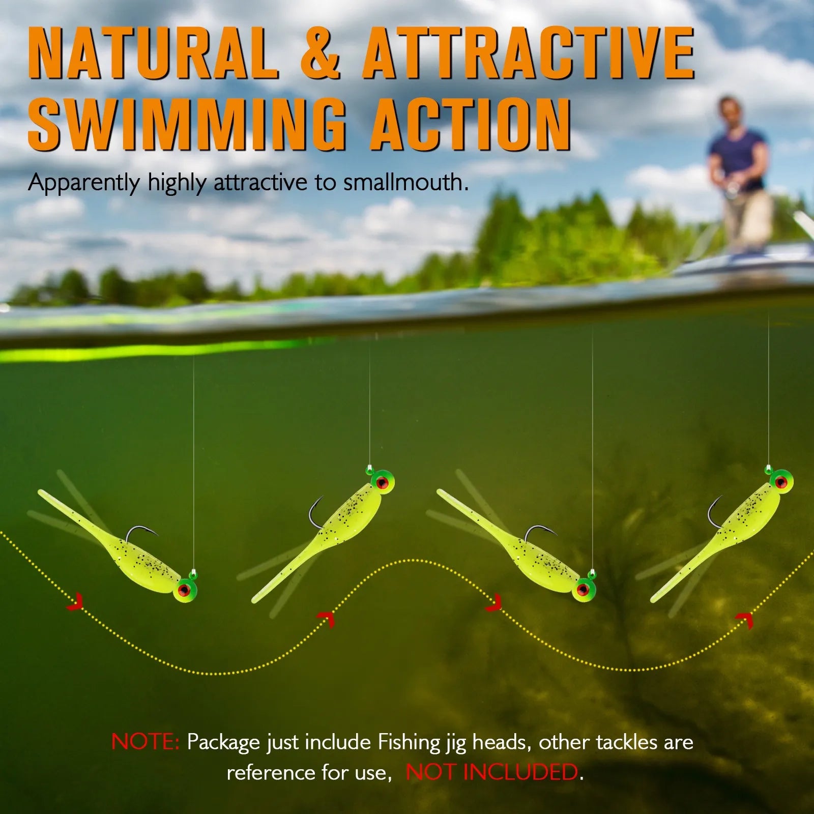 15-40PCS Jig Heads For Fishing Crappie Jigs Swimbait Fishing Hooks For Bass Walleye Trout