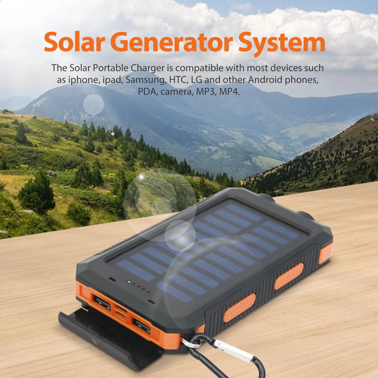 Portable Solar Charger - Waterproof