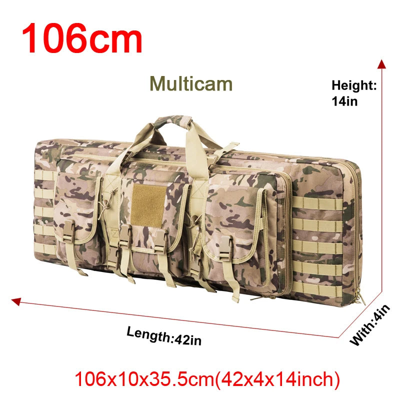 LQARMY Tactical Double Rifle Case Molle  Backpack Hunting