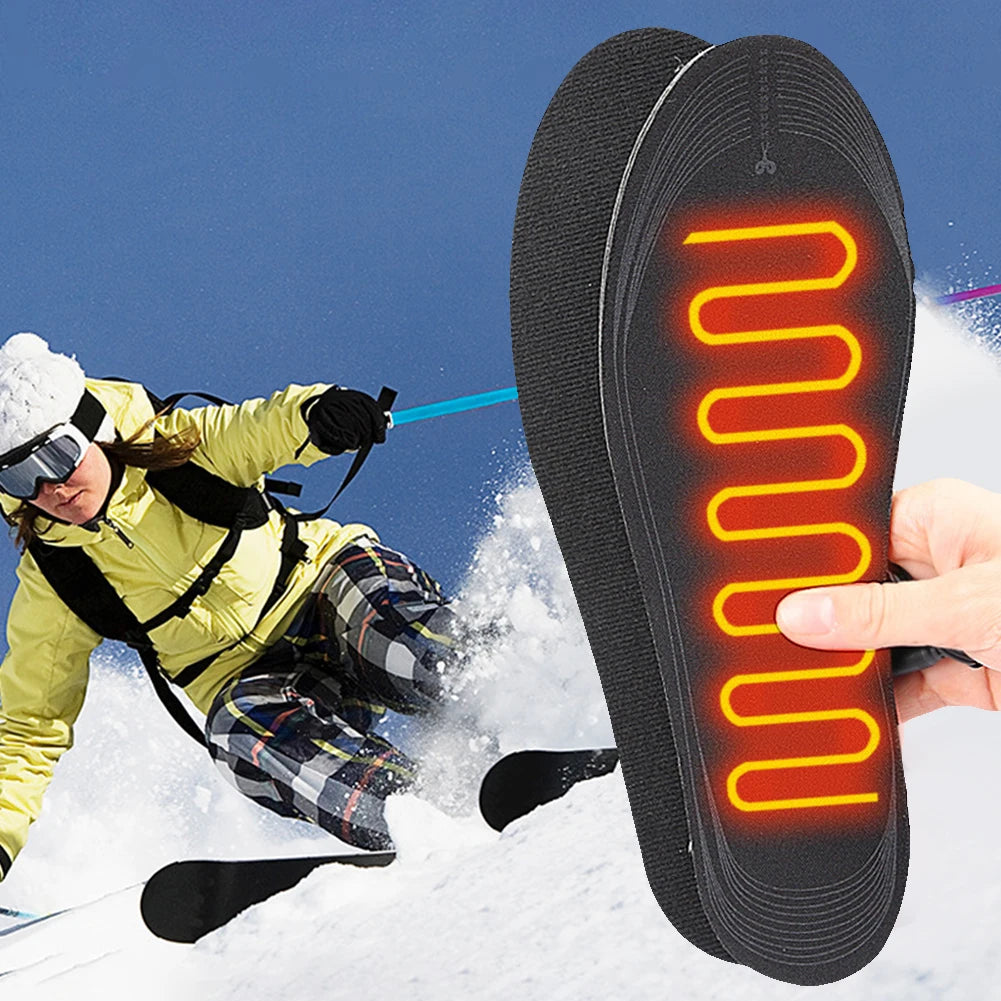 USB Heated Shoe Insoles Electric Heated  Pad Washable Rechargeable Foot Warmer for Men Women