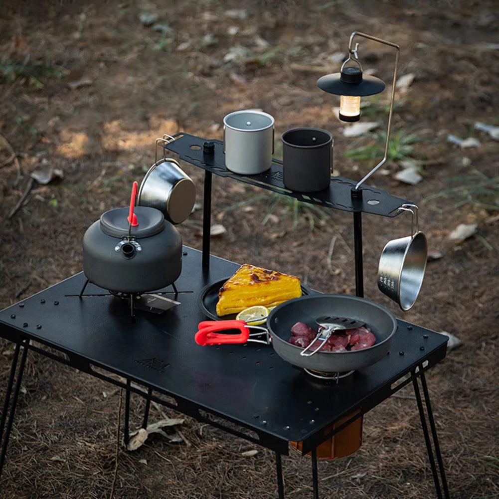 IGT Table Lantern Stand Aluminum Alloy Camping Light Holder Hanging Pole