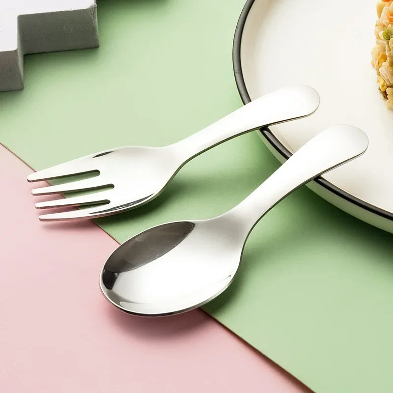 Outdoor Tourism 304 Stainless Steel Portable Tableware, CHILDREN'S Tableware,