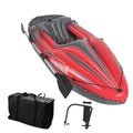 Inflatable Kayak Fishing Boat 1 Person Adult Red Canoe, with Paddles, Bag, Seats, High-Output Pump, Fin, for Lakes & Rivers