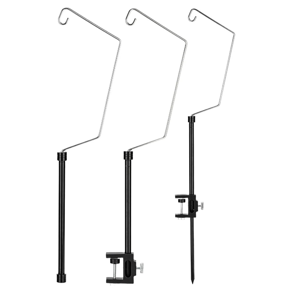 IGT Table Lantern Stand Aluminum Alloy Camping Light Holder Hanging Pole