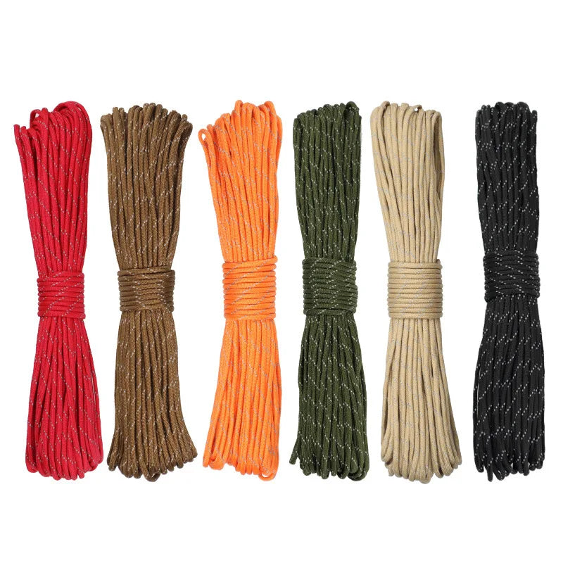 550 Military 7 Strand Rope Tactical Parachute Cord Camping Tent Rope