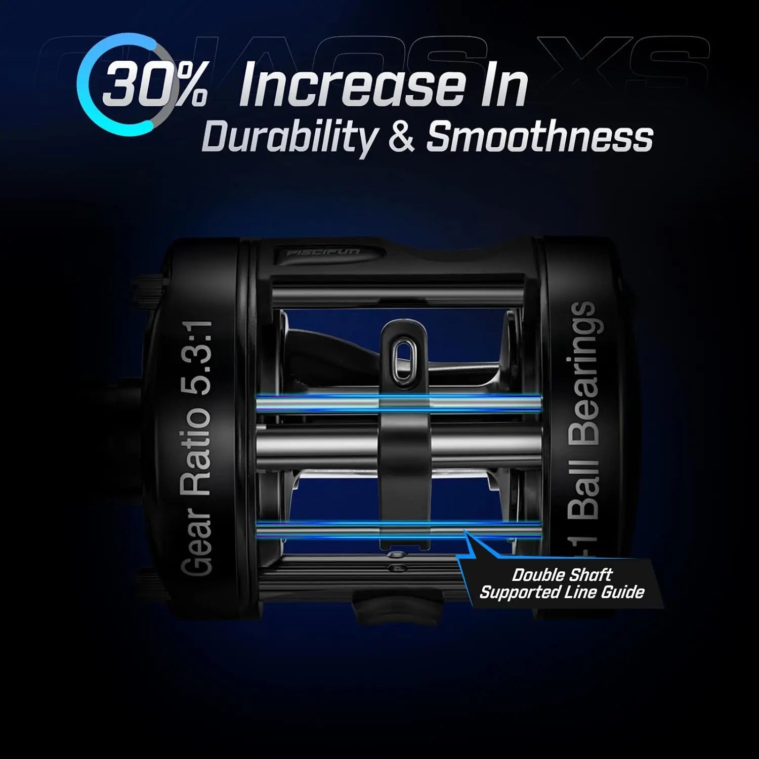 High-Performance Round Baitcasting Reel with Metal Body, Smooth Casting