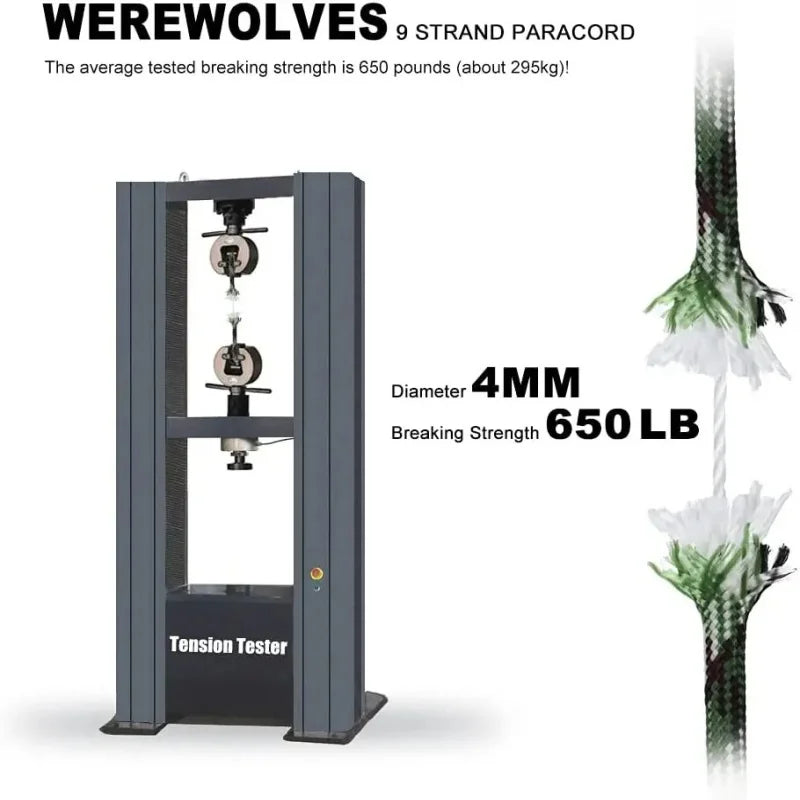 100m 550 Military Standard 9-Core Paracord Rope 4mm Outdoor Parachute Cord Survival