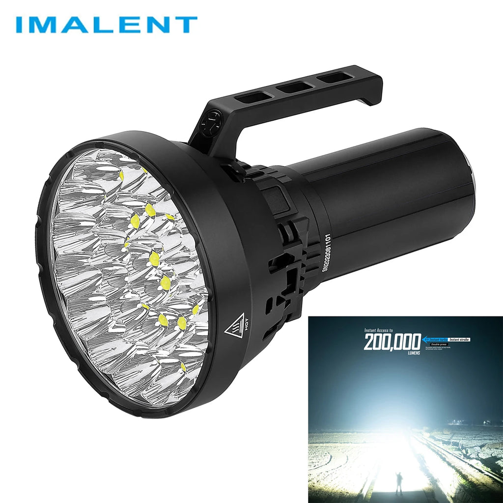IMALENT MS32 200000 Lumen High Power LED Flashlight with 32 Cree XH70 II High Brightness, 100W Type-C Professional Searchlight