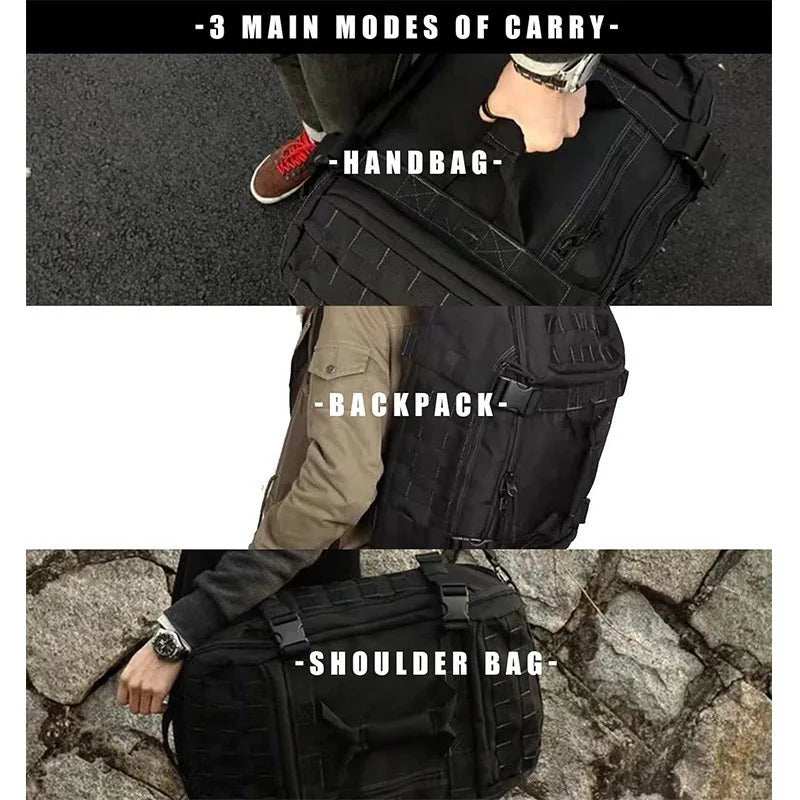 45L Large Capacity Durable 3-in-1 Duffle Backpack