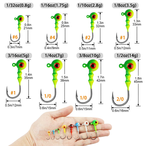 15-40PCS Jig Heads For Fishing Crappie Jigs Swimbait Fishing Hooks For Bass Walleye Trout