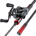 Medium 6'/7' Low Profile Baitcasting Fishing Rod and Reel Combo with SuperPolymer Handle