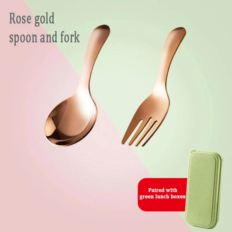 Outdoor Tourism 304 Stainless Steel Portable Tableware, CHILDREN'S Tableware,
