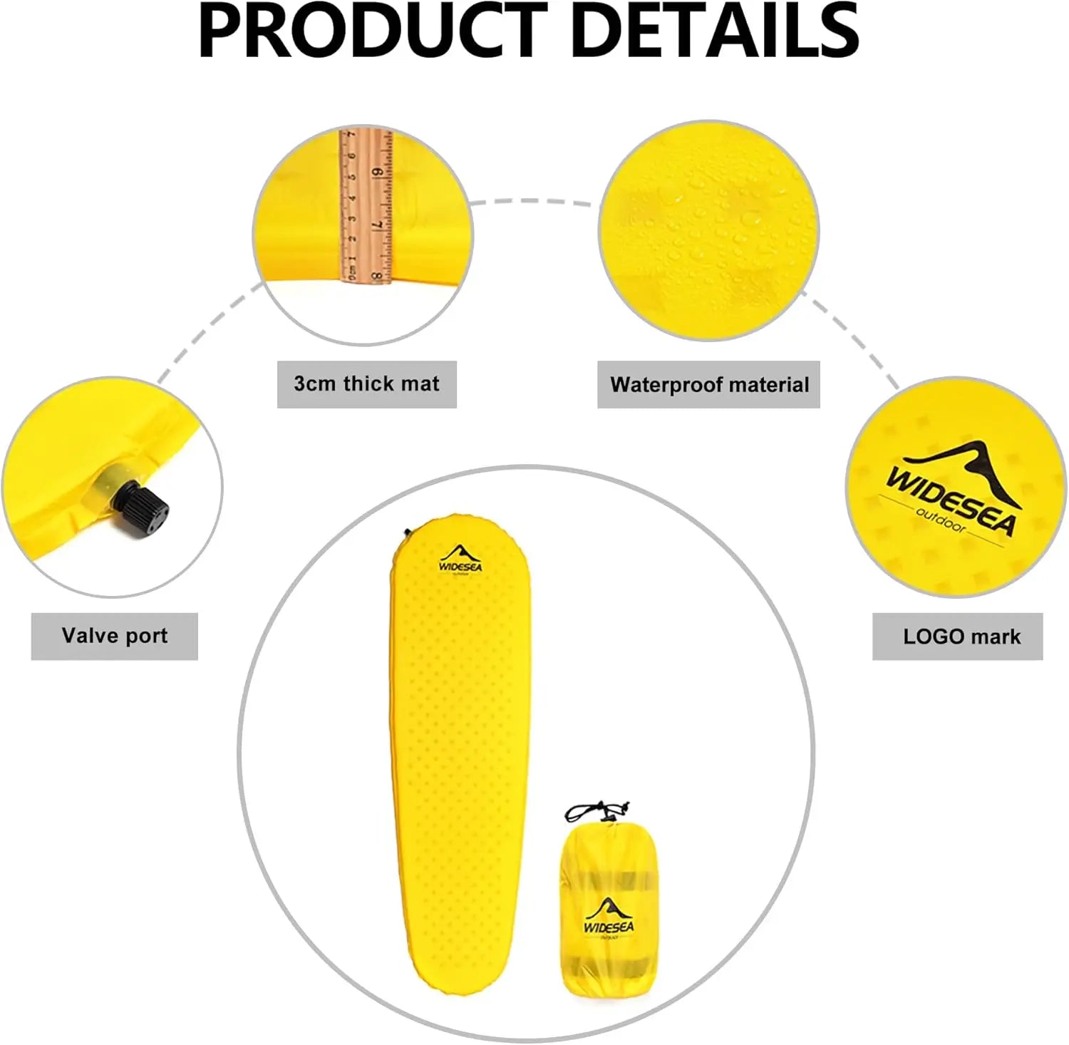 Ultralight Inflatable Sleeping Pad for Camping, Hiking & Travel Outdoor Sleeping Mat