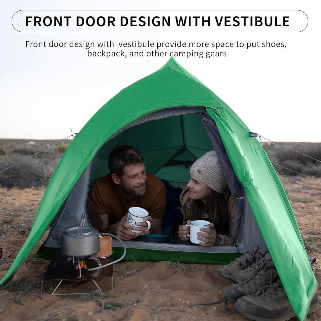 2 Person Camping Tent Waterproof Ultralight 3-4 Season Hiking Backpacking
