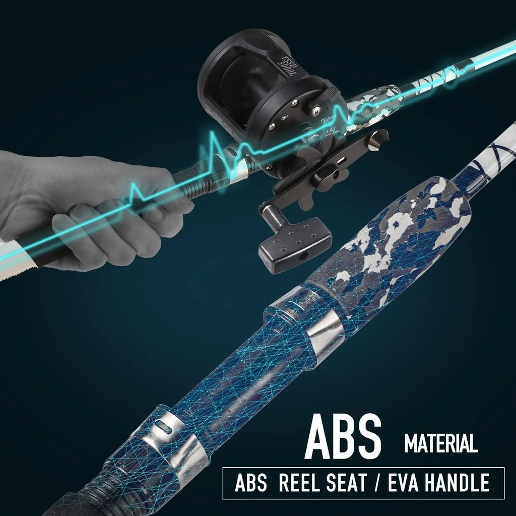 Medium Heavy Fishing Rod and Reel Combo for Catfish, Bass, and Freshwater Angling