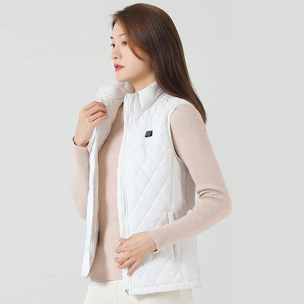 Women Heating Thermal Vest Charging Heating 3 Heating Levels 9 Zone