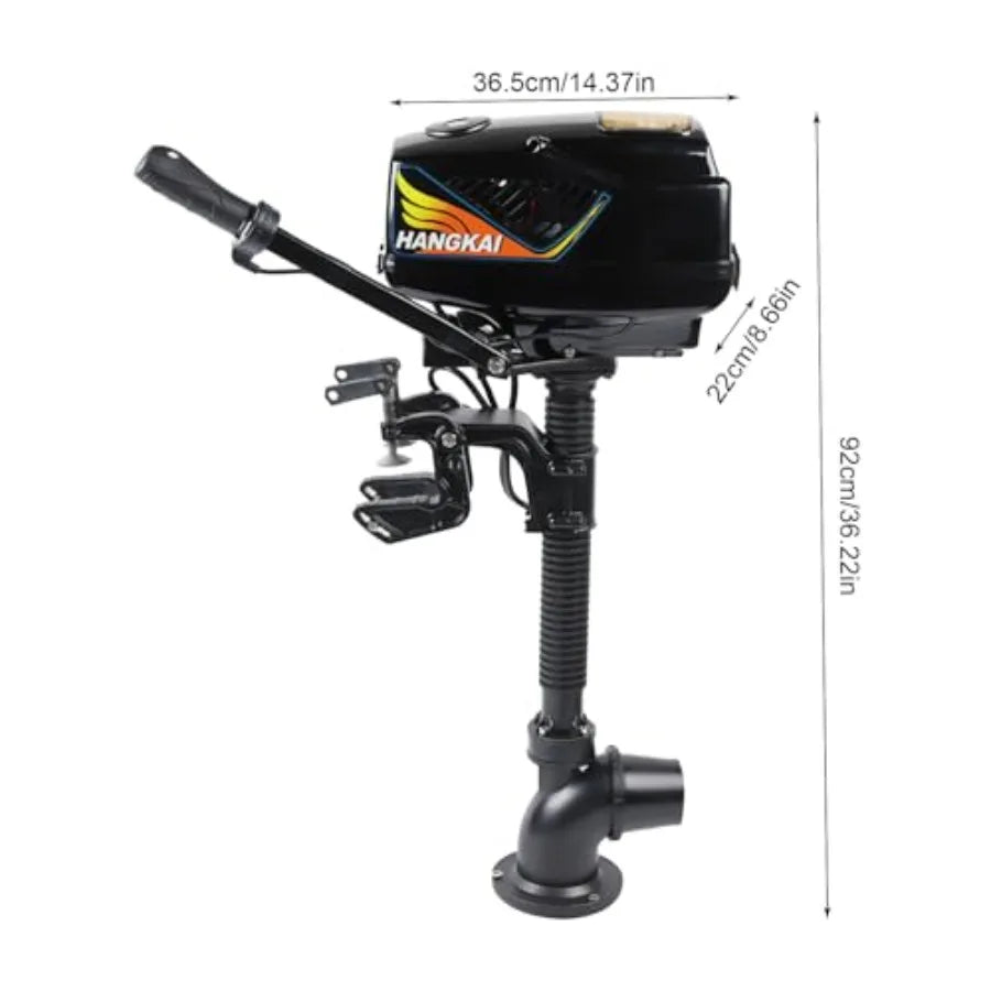 1000W 48V Brushless Electric Outboard Motor for Heavy Duty Fishing Boats and Inflatable Kayaks 4HP HighTorque Short Shaft Engin