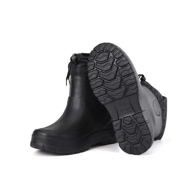 2025 Men's Snow Boots Outdoor Waterproof Fishing Winter Warm Ankle Boots for Men Plus Size Thick Sole Non-slip 2025