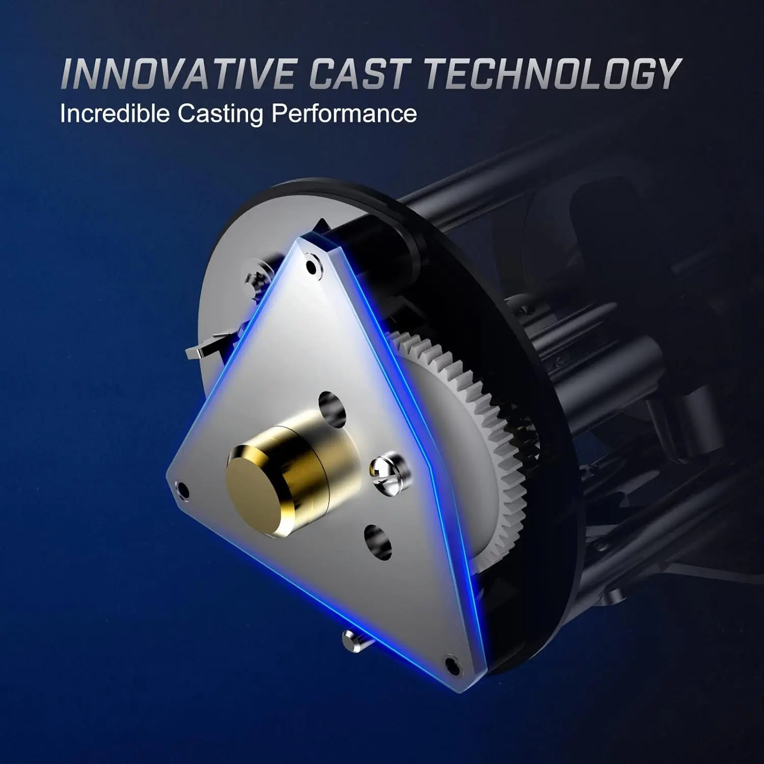 High-Performance Round Baitcasting Reel with Metal Body, Smooth Casting