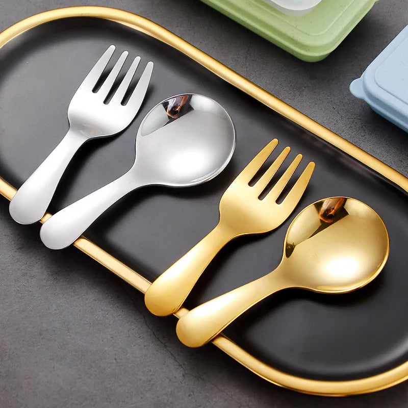 Outdoor Tourism 304 Stainless Steel Portable Tableware, CHILDREN'S Tableware,