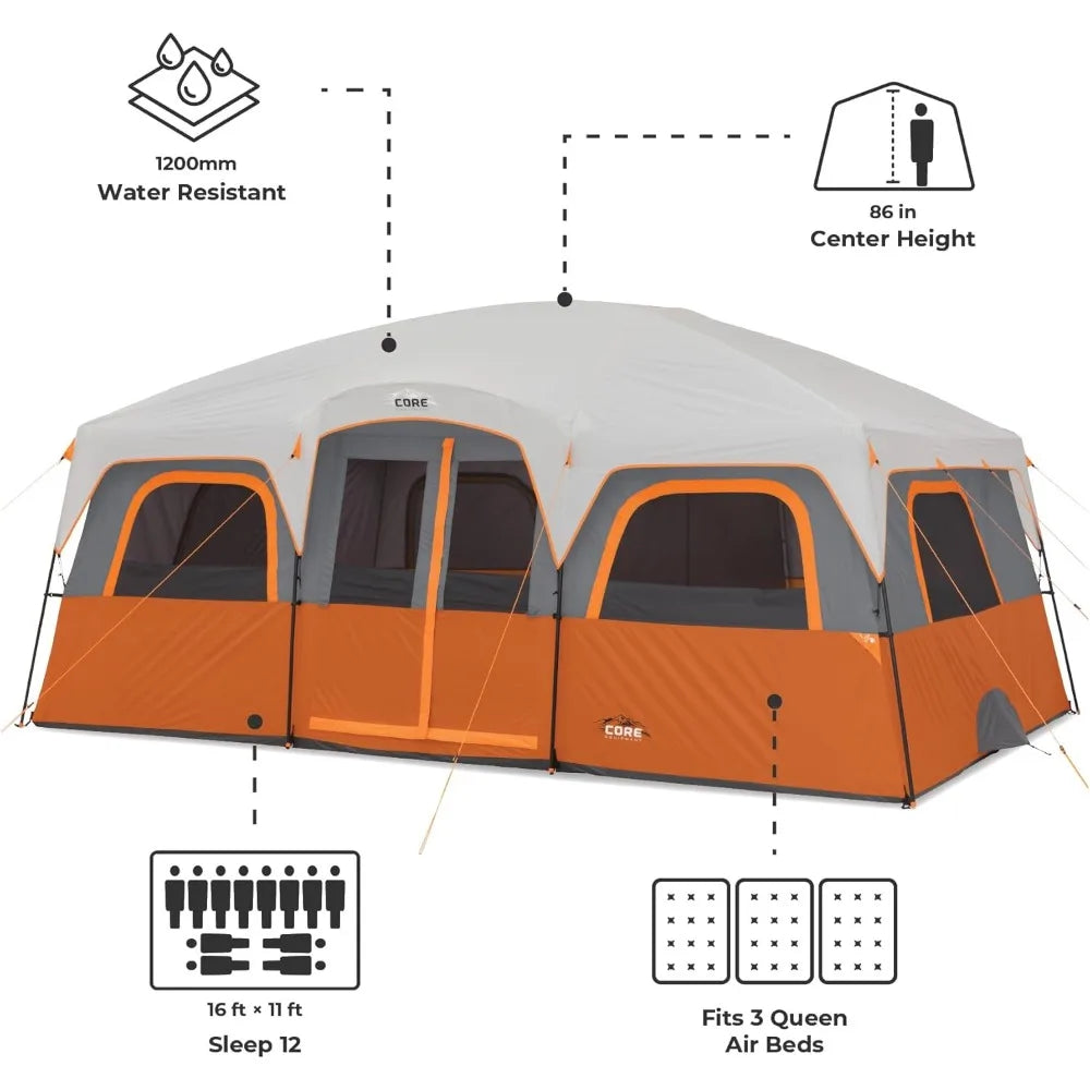 Tent for Family Camping Large Multi Room Cabin Tent