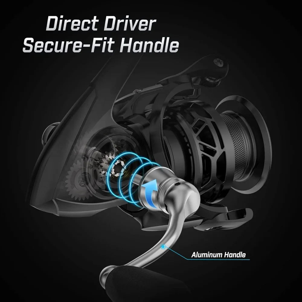 Lightweight Carbon Fiber Spinning Reel, 5.5oz, 22LBs Drag, 10+1 Bearings, Smooth
