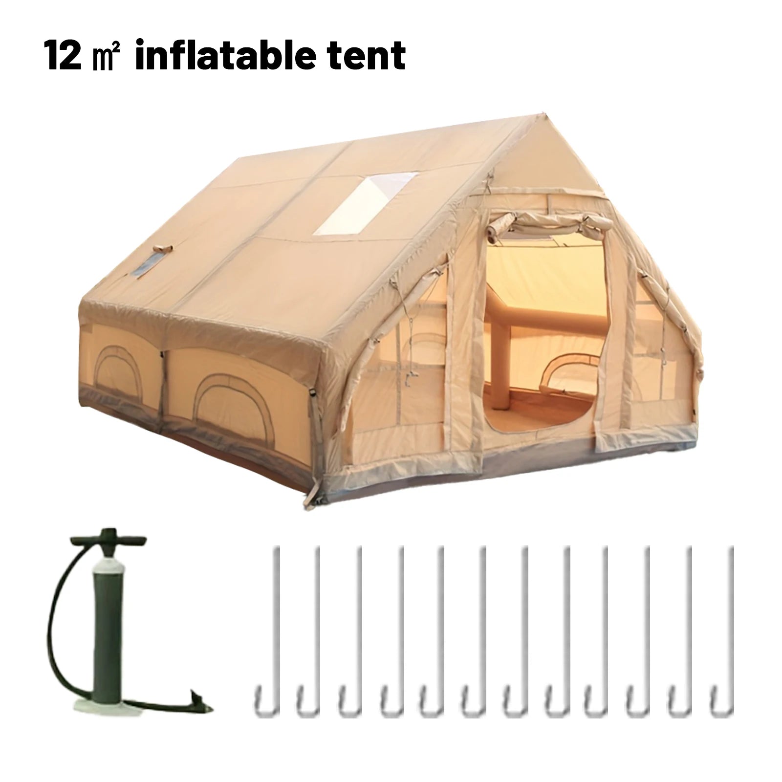 Inflatable Tents For Adult Camping, Luxury Camping Tents, With Stove Plug, 4/6/8 Person
