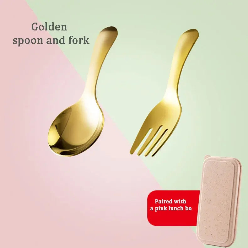 Outdoor Tourism 304 Stainless Steel Portable Tableware, CHILDREN'S Tableware,