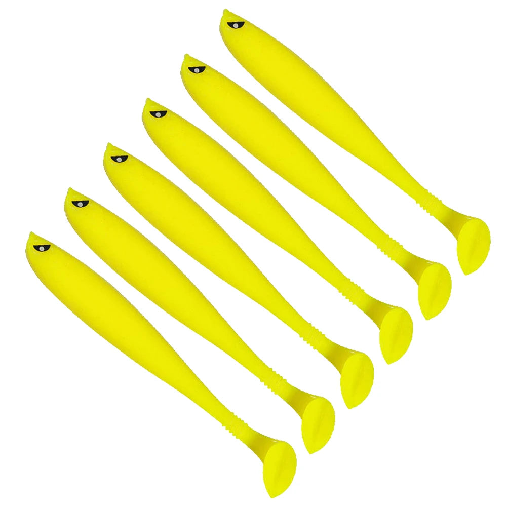 6Pcs Artificial Soft Bait 9cm Fishing Lure Minnow Multifunctional Fishing Bass Carp Lure