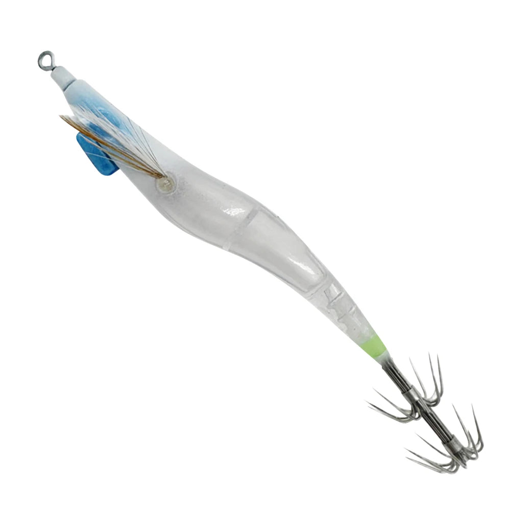 Luminous Lure Hard Shrimp Bait Simulation with Squid Jig Hook