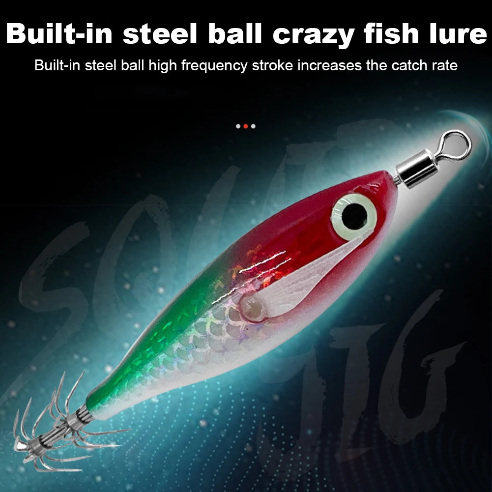 Luminous Squid Hook Cuttlefish Attracting Lure Double Hook Glow In The Dark
