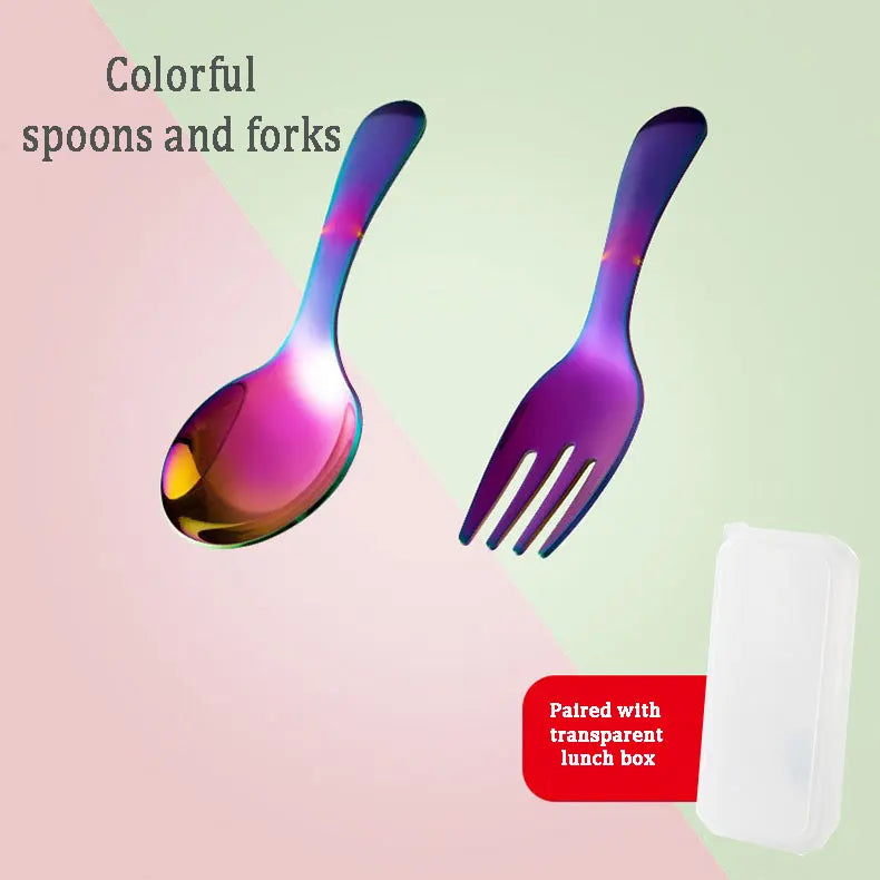 Outdoor Tourism 304 Stainless Steel Portable Tableware, CHILDREN'S Tableware,