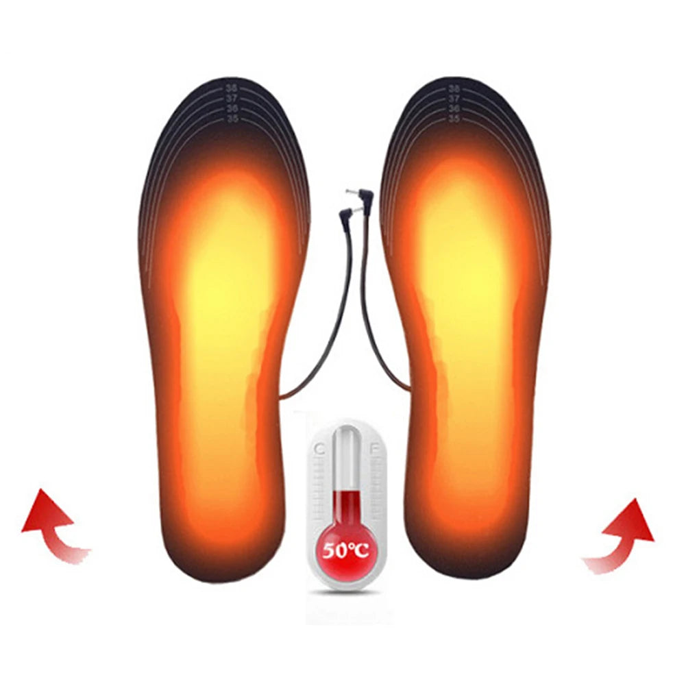 1-10Pairs Heating Insoles Washable Heated Shoes Pad Adjustable Temperature Multifunctional for Winter Fishing Hiking Camping