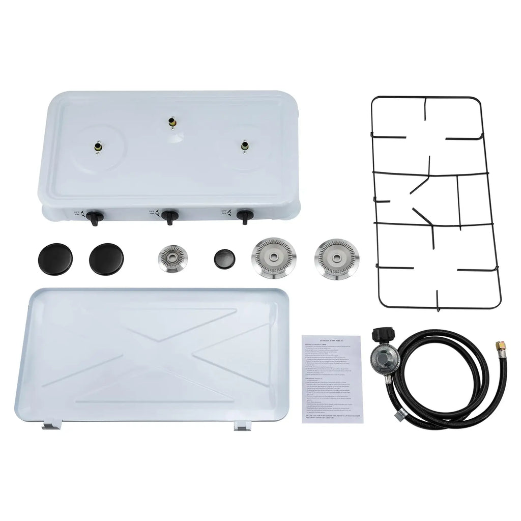 3 Burner Portable Propane Gas Stove 24 Inch Cooking Cooktop