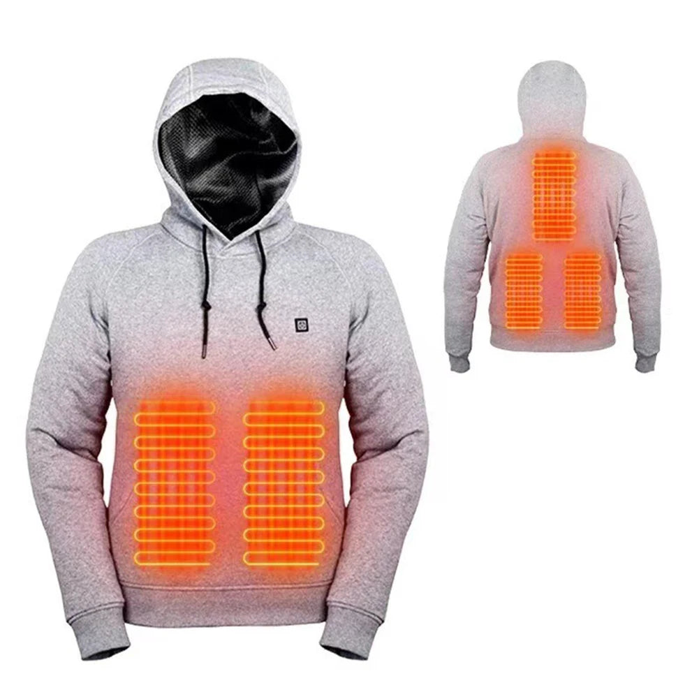 5 Heating Zones Heated Jacket Men Women Vintage Gothic Cozy USB Rechargeable Long Sleeve