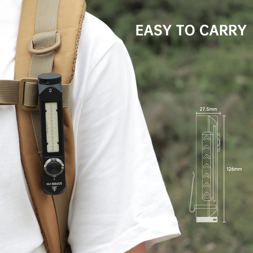 Clearance Sofirn IF24 RGB Powerful 2000Lm Flashlight 18650 Rechargeable Rotary Switch Torch with Magnetic